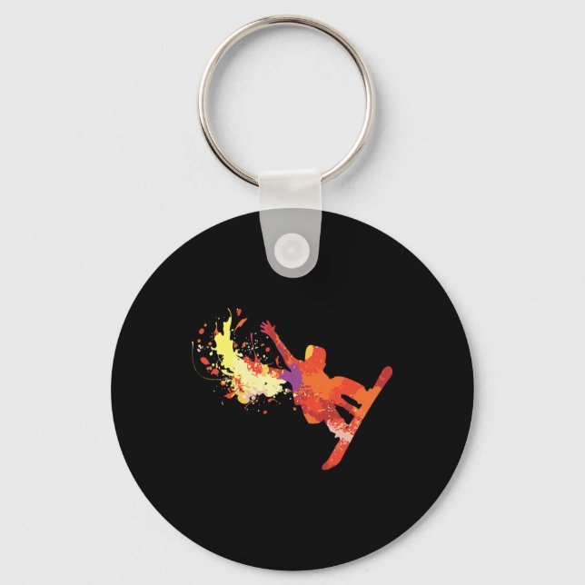 Snowboarder Life Snowboarding Fan Extreme Winter S Keychain (Front)