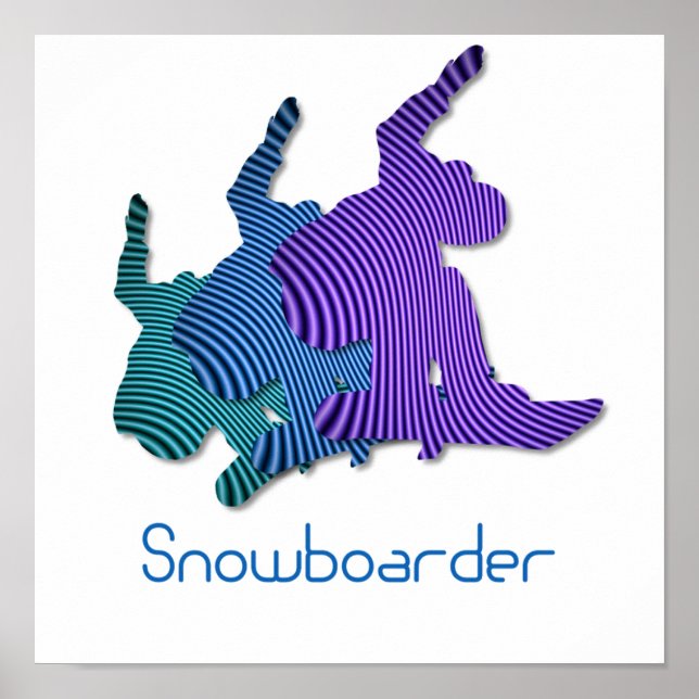 Snowboarder Logo Print (Front)