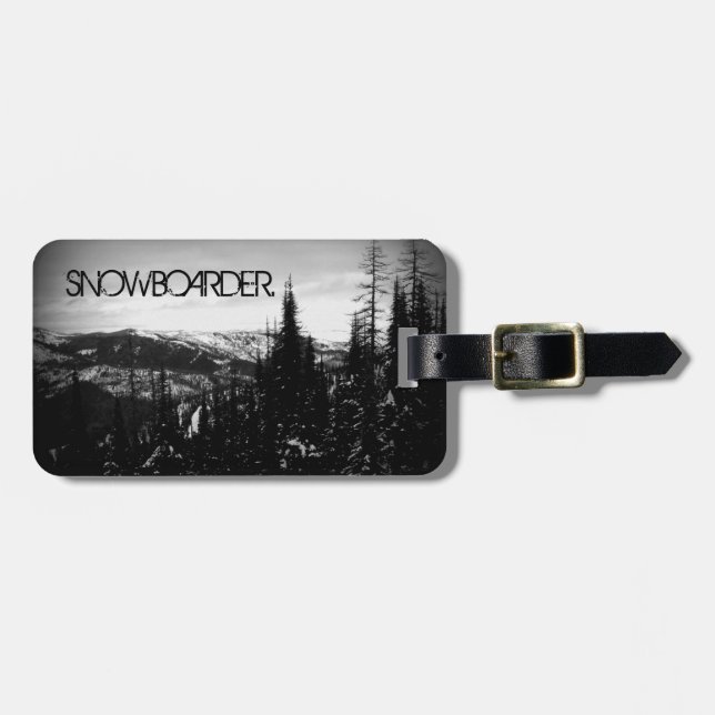 Snowboarder Luggage Tag (Front Horizontal)