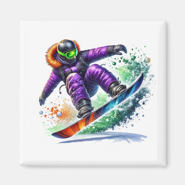 Snowboarder Magnet   (Front)