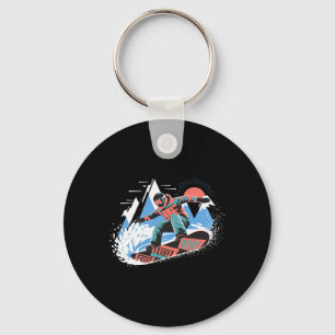 Snowboarder Master The Slopes Snowboarding Snowboa Keychain