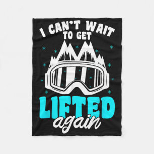 Snowboarder Mountains Gear Winter Ski Slope Snowbo Fleece Blanket