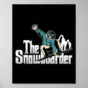 Snowboarder Mountains Winter Extreme Sports Snowbo Poster