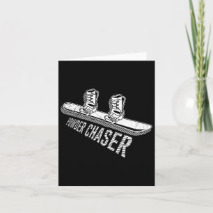 Snowboarder Powder Chaser Funny Snowboarding Child Card