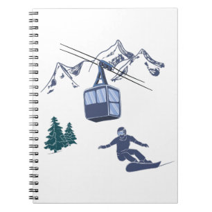 Snowboarder Power to The People Ski Resort Notebook
