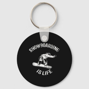 Snowboarder Quote Alpine Snowboarding  Keychain