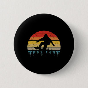 Snowboarder Retro Snowboarding Snowboard Extreme S 2 Inch Round Button