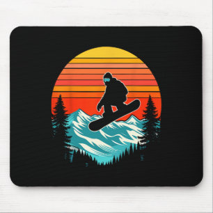 Snowboarder Retro Snowboarding Snowboard Extreme S Mouse Pad