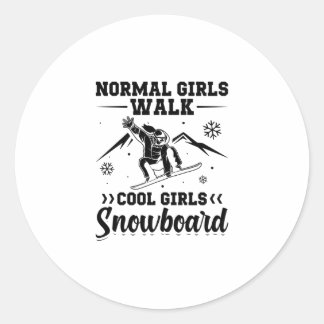 Snowboarder Sayings | Snowboard Winter Gifts Classic Round Sticker