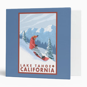 Snowboarder Scene - Lake Tahoe, California Binder