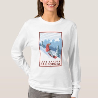 Snowboarder Scene - Lake Tahoe, California T-Shirt