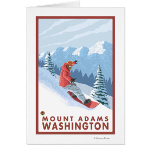 Snowboarder Scene - Mount Adams, Washington