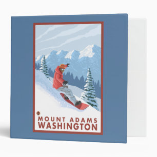 Snowboarder Scene - Mount Adams, Washington Binder