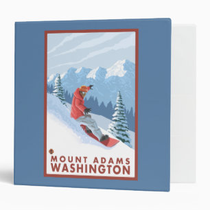Snowboarder Scene - Mount Adams, Washington Binder