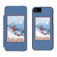 Snowboarder Scene - Mount Adams, Washington