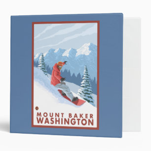 Snowboarder Scene - Mount Baker, Washington Binder