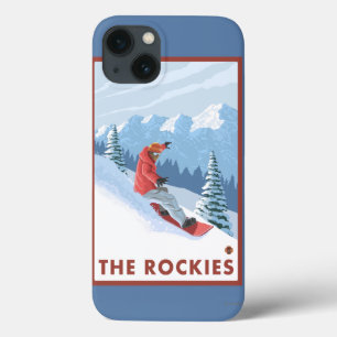 Snowboarder Scene - The Rockies iPhone 13 Case