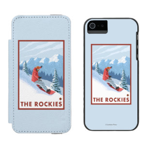 Snowboarder Scene - The Rockies Incipio Watson™ iPhone 5 Wallet Case