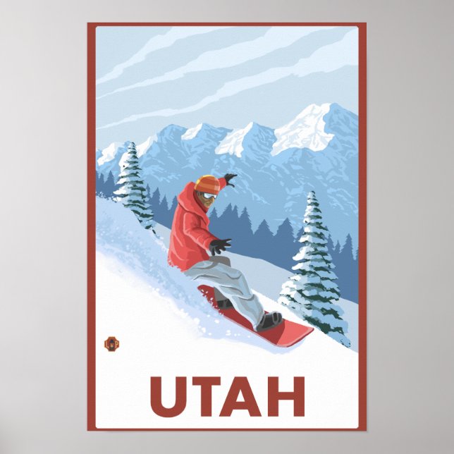 Snowboarder SceneUtah Poster (Front)