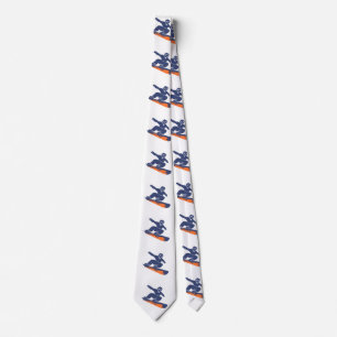Snowboarder silhouette - Choose background colour Tie