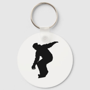 Snowboarder Silhouette Keychain