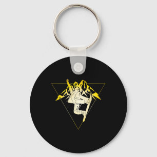 Snowboarder Slope Snowboarding Mountains Snowboard Keychain