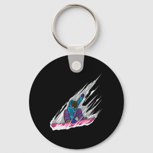 Snowboarder - Snowboard - Freestyle Snowboarding L Keychain