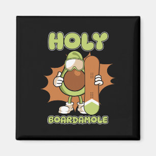 Snowboarder Snowboard - Snowboarding Avocado Holy Magnet
