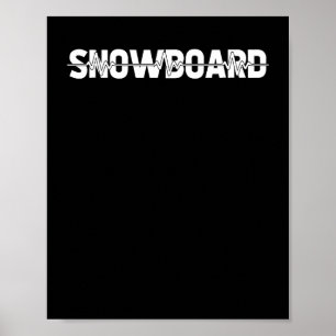 Snowboarder Snowboard Winter Sports - Ekg Heartbea Poster