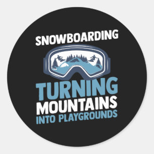 Snowboarder Snowboarding 3  Classic Round Sticker