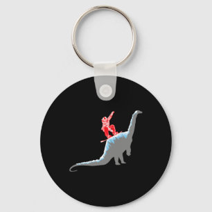 Snowboarder Snowboarding Mountain Snowboard Dinosa Keychain