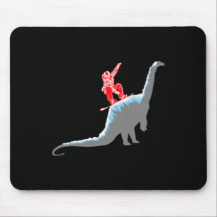 Snowboarder Snowboarding Mountain Snowboard Dinosa Mouse Pad