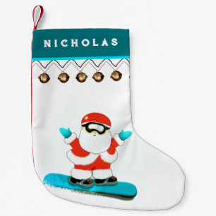 Snowboarder Snowboarding Small Christmas Stocking