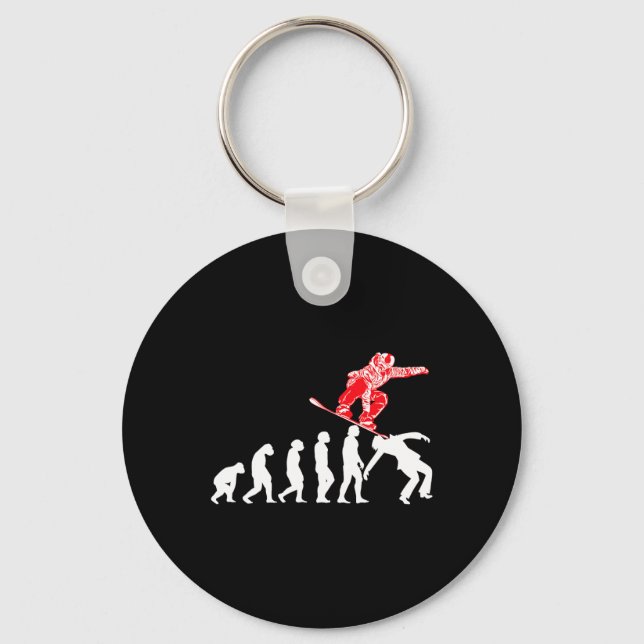 Snowboarder Snowboarding Snowboard  Keychain (Front)
