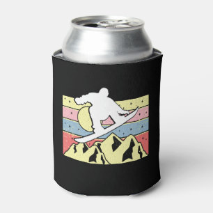 Snowboarder Snowboarding Snowboard Retro Can Cooler