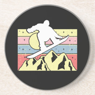 Snowboarder Snowboarding Snowboard Retro Coaster