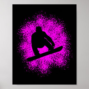 Snowboarder Snowboarding Women Men Poster