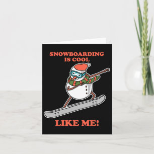 Snowboarder Snowman Snowboard Snowboarding Card