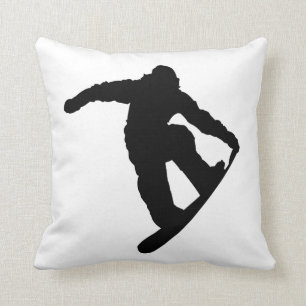 Snowboarder Throw Pillow