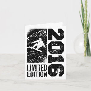 Snowboarder Vintage 2016 Birthday Snowboarding Sno Card