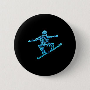 Snowboarder - Wintersports Snowboard Snowboarding  2 Inch Round Button