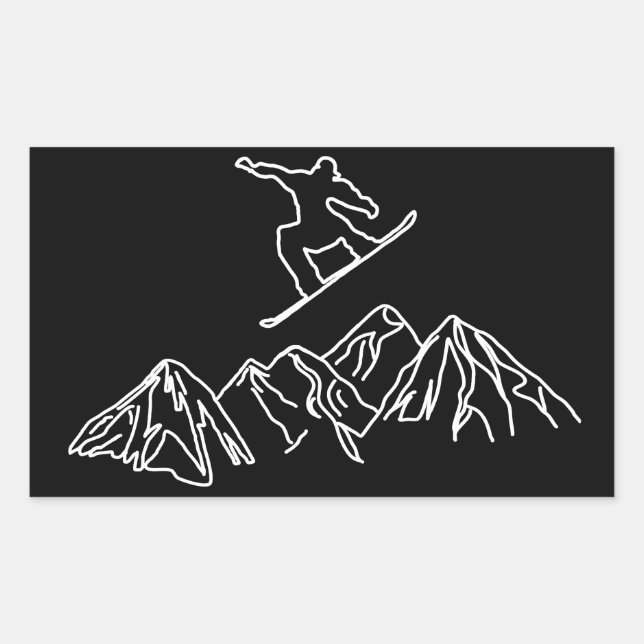 Snowboarders in the mountains sticker (Front)