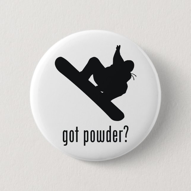 Snowboarding 2 Inch Round Button (Front)
