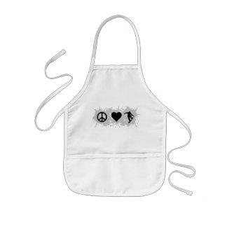 Snowboarding 3 kids apron