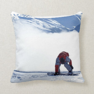 snowboarding-7 throw pillow