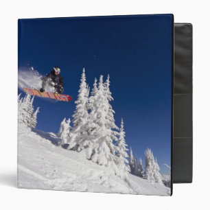 Snowboarding action at Whitefish Mountain Resort Binder