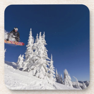 Snowboarding action at Whitefish Mountain Resort Coaster