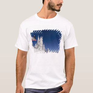 Snowboarding action at Whitefish Mountain Resort T-Shirt