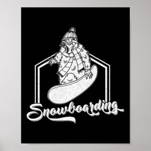 Snowboarding Activity Outdoor Mountain Skiing Recr Poster
