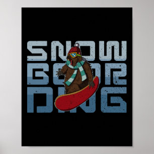 Snowboarding Activity Outdoor Mountain Skiing Recr Poster